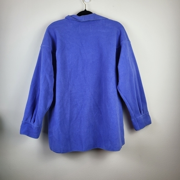 JANSKA blue polartec fleece cardigan jacket Size Medium Lagenlook - Picture 7 of 7